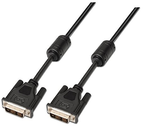AISENS Cable DVI A117-0087 - Single Link 18+1 - FERRITAS - CONECTORES DVI-D M-DVI-D M - Negro - 3M