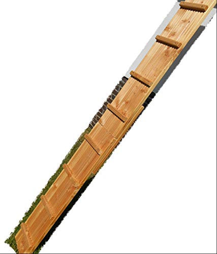 4 Meter! Katzenleiter/Katzentreppe mit 3 Verbindern. Extra Breit! Mit 2 Gummischellen. 21 cm Breit! Douglasie (45)