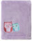 CREVENT Kuschelige, Flauschige, Warme Fleece-Decke für Baby-Kinderbett, Kinderwagen, 75 x 100 cm, Lavendel, Eule