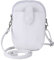 Kleine Damen Leder Umhängetasche, Ital. Handtasche Handy Echtleder, Crossbody Schultertasche für Frauen Mädchen, 0002111070, Tasche Farben:Weiß