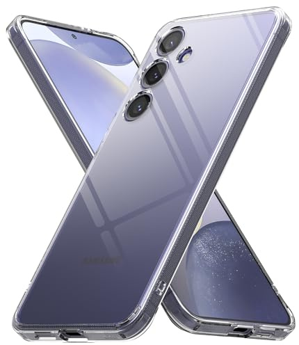 Ringke Fusion Compatibile con Cover Samsung S24, Calza a Pennello, Custodia Antiurto Trasparente con Buon Grip Disegnato per Cover Samsung Galaxy S24 - Clear