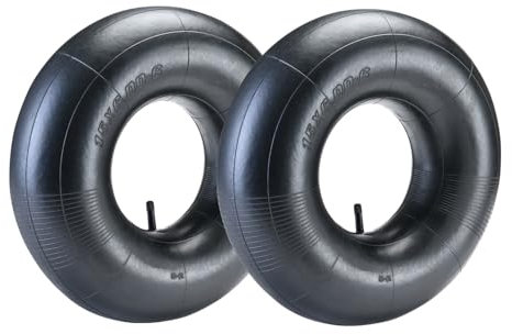 (2-Pack) Fastvert 15x6.00-6 Chambres à air robustes avec tige de valve droite TR-13 pour tondeuses à gazon, tracteurs de jardin, brouettes, ATV, et autres