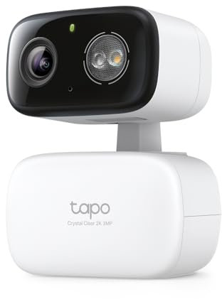 Tapo C216 Mini Caméra de Surveillance WiFi intérieure et extérieure 2K 3MP 360°, IP65, Vision Nocturne Couleur, détection IA, détection de Personne et Notification gratuites