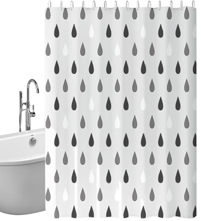 Genérico Cortina De Ducha | Cortinas De Ducha Impermeables | Tela Suave Texturizada Lavable Accesorios para Bañera de Baño y Decoración de Hotel