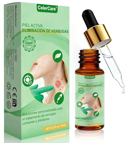 Quita verrugas – Elimina suavemente verrugas comunes, verrugas plantares, callos, lunares y callosidades | Líquido para eliminar verrugas y lunares en el cuerpo y las manos