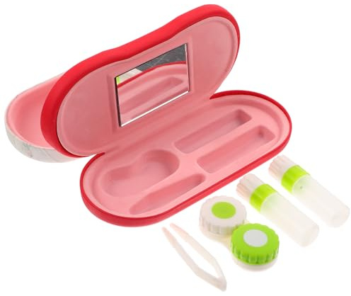 LABRIMP Custodia per Occhiali Doppia in Pu e Tessuto Flocking, Portatile, Design Due, per Viaggio D'affari e Uso Domestico