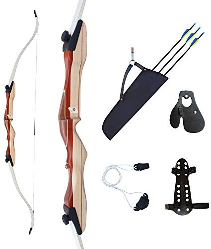 Bogenset Einsteigerset Recurvebogen Ragim Wildcat 70 mit Zubehör und Carbonpfeilen 30 lbs
