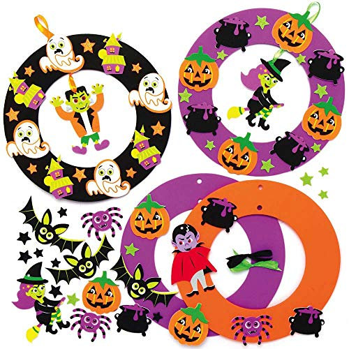 Baker Ross AX256 Kit Ghirlande Di Halloween - Pack Of 3, Ghirlande Da Progettare E Decorare, Ideale Per Decorazioni Di Halloween, Ornamenti, Per Porte E Attività Per Feste