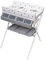 ib style® KOA 2-en-1 Table à langer avec baignoire | Mobile | Pliable | Grande surface de langer | Commode à langer pour bébés et tout-petits | MY LITTLE FARM GRIS
