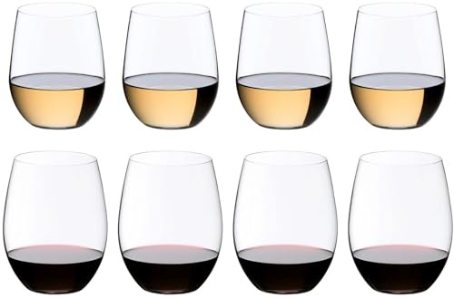 RIEDEL O Cabernet/Merlot & Viognier/Chardonnay Wine Glass Eight Piece Set