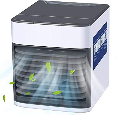 VVLXRIC Climatizzatore Portatile Mini - Alimentazione del Cavo USB Mini Air Cooler, Basso Consumo Energetico Rinfrescatore Aria, per Camera, Ufficio, Cucina, Auto, Casa