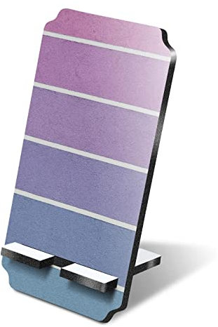 Destination Vinyl Ltd 1 x 5mm MDF Mobile Phone Stand - Blue Purple Colour Chart Art Wooden Stand Holder for Mobile Phone, Smartphone #44386