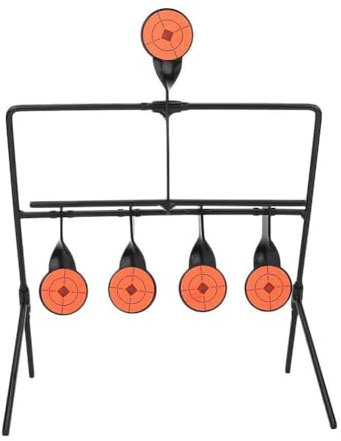 Auto Reset Zielscheiben Halterung, Airsoft Zielscheibe Für Luftgewehr, 26 x 20 x 34,5 cm Ziele Für Das Schießen von Pistolen, Stahl Tragbare 5 Zurücksetzen