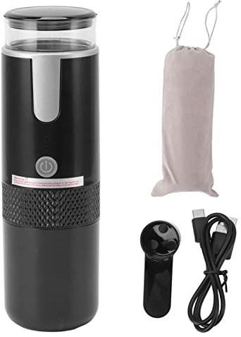 Jiawu Macchina da caffè Portatile, Macchina per caffè Espresso a Pressione Compatibile con Capsule e caffè Macinato, Caffettiera Portatile Ad Azionamento Manuale per il Campeggio