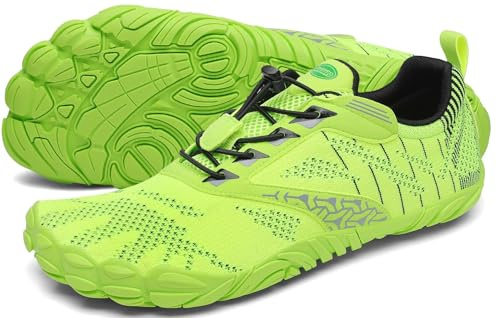 SAGUARO Chaussures de Trail Running Homme Femme Chaussures Minimalistes Chaussures de Sport Fitness Randonnée Escalade Marche Barefoot Shoes Chaussures Aquatiques, Vert Chartreuse, 42 EU