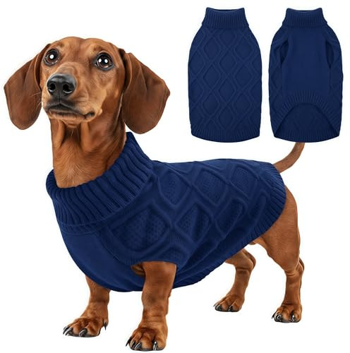 KONVINIT Hundepullover Kleine Hunde Kuschelweicher Hundesweater Strickpullover für Hunde, Hautfreundlich, XS bis 2XL,für Chihuahua bis Labrador,auch für Dackel