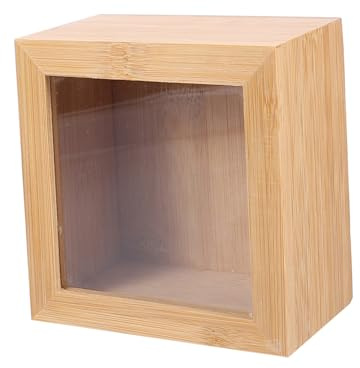 BATHVEVE Caja De Almacenamiento Cuadrada De Madera Con Tapa Caja De Escritorio Para Organizar Artículos Diversos Hogar y Escritorio