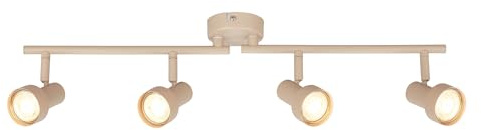 BRILONER - Plafoniera orientabile, attacco GU10, max 9 W, faretti soffitto, lampada soffitto, plafoneria, plafoniere, camera da letto, faretto, faretti cucina, 60,5 cm, beige