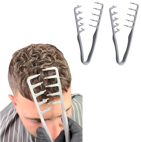 Pettine Volumizzante Capelli Uomo – Set da 2 – Ideale per French Crop e Styling Barber