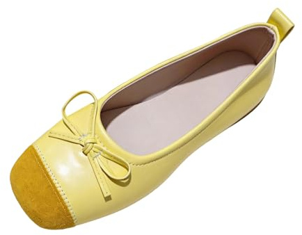 Zapatos Casuales Tipo Bailarina sin Cordones con Detalle de Suela, Calzado cómodo y Ligero para Caminar, Mujer, Transpirables, Ideales para Primavera y Verano_2