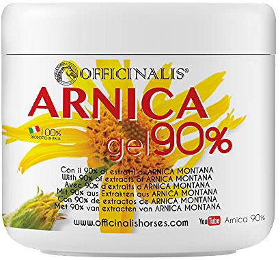 Officinalis - Arnica 90% Para Caballos Uso Humano Made in Italy - 500 Ml, Arnica Montana Gel 90% Para Músculos Tendones - Concentrado Natural Eficaz