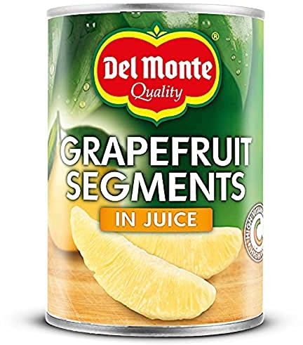 DEL MONTE Grapefruktsegment i juice, 411 g, förpackning med 6