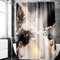 Berkin Arts Badezimmer Duschvorhang-Set 180 x 180 cm Wasserdichtes Polyester mit Haken Moderne Europäische Tintenmalerei Marmor Gold Marmor