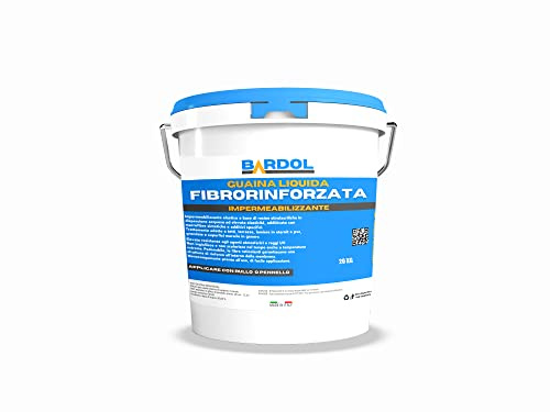 Guaina liquida impermeabilizzante FIBRORINFORZATA - Vari Colori da 1-6-20 KG (20 KG, GRIGIO)
