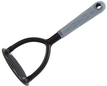 Wiltshire Diamond Handle Potato Masher, Manual Food Masher & Crusher, Potato Smasher, Kitchen Tool for Potato Fruits Beans Avacado Vegetable, Non-Stick, Anti-Scratch, 21x10x9cm, Grey
