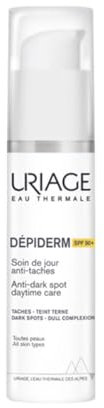 Uriage Depiderm Anti-Pigmentflecken Tagespflege LSF50+ für strahlende Haut mit stabilisiertem Vitamin C - LSF50+ sehr hoher Schutz - Nicht oxidierend & für empfindliche Haut geeignet - 30ml