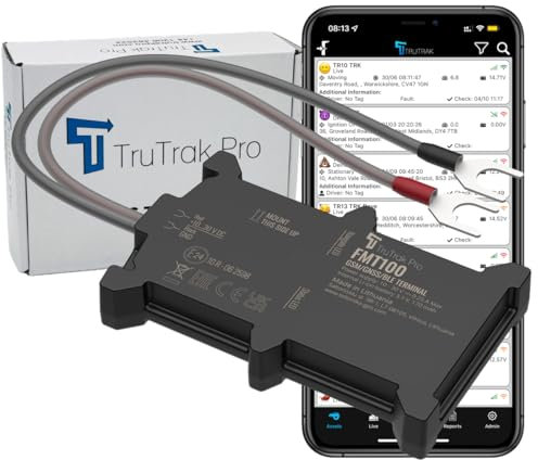 TruTrak Pro 4G - FMT100 4G GPS Tracker - Real Time Vehicle Tracker Device - Van, Motorcycle, Caravan, Motorhome, Tractor, Bike & Car - Pay As You Go, 12-24V Self Install Including SIM & Data
