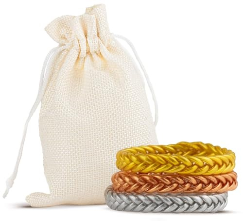 SUAPOZ Pulsera Mujer Trenzada Estilo Pan de Oro. Elegante, Minimalista, Resistente al Agua y Ajustable. Regalos Originales Ideal Amiga, Novia o Madre. Oro, Plata y Oro Rosado. (ESTRENZADADORADA).