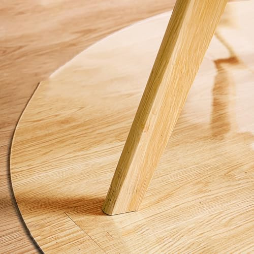 Alfombra Silla Oficina Transparente Redonda,Alfombrilla Protectora para Suelos Silla Ruedas,Alfombra Protectora de Piso de Madera Dura,Debajo Escritorio PVC (70cm,2mm)