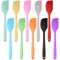 TESSTSY 10 Piezas Cuchara Espátula Silicona Cocina, Espátulas de Silicona Resistentes al Calor, Cuchara de Espatula Cocina Silicona con Núcleo de Acero, Lengua Cocina para Cocina y Hornear, Mezclar