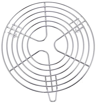 Cabilock 2St runder Dampfgarer Luftfrittiereinlagen Kuchen Dampfgarer kühlboxstander Kitchen Accessories Essensstand beheizen Dampfgarständer für den Haushalt Rostfreier Stahl Silver