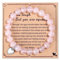 Sahoottie Rose Quartz Bracelets for Women 8mm Pink Bracelets Women Jewellery Healing Crystal Anxiety Bracelet Inspirational Gifts Motivational Gifts