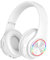 Fragolucyou Wireless Bluetooth Headphones-Colorful Lights,Foldable,Bluetooth 5.0,10 m Range,Stereo Surround,Built-in Microphone,Comfortable affixed Ears (white)