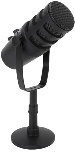 Tbest Högkänslig USB-kondensatormikrofon för Spel Streaming Podcast PC Karaoke ABS Svart Lätt Bärbar