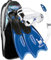 Cressi Schnorchel-Sets Palau Marea Bag, Blau/Azurblau, M/L, CA122641