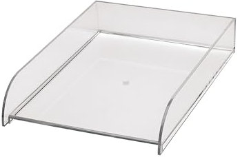MAUL Briefablage aus Acryl | Elegante Briefablage A4 | Vertikal und treppenförmig stapelbar | Standsichere Dokumentenablage für Büro und Schreibtisch | 33,1x24,7x6,2cm | Transparent
