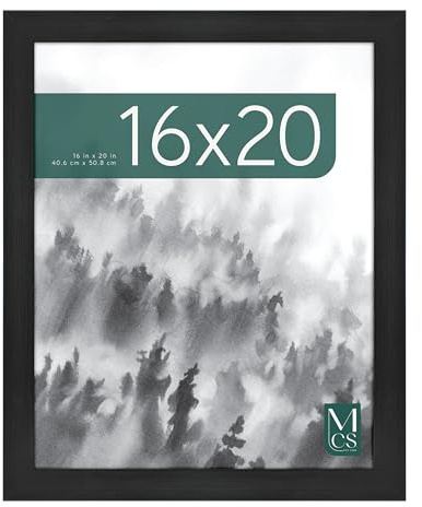 MCS Museum Poster Frame 16x20 Onyx, Vertical & Horizontal Wall Hanging Large Picture Frame for Photos, Posters & Art Prints (1-Pack)