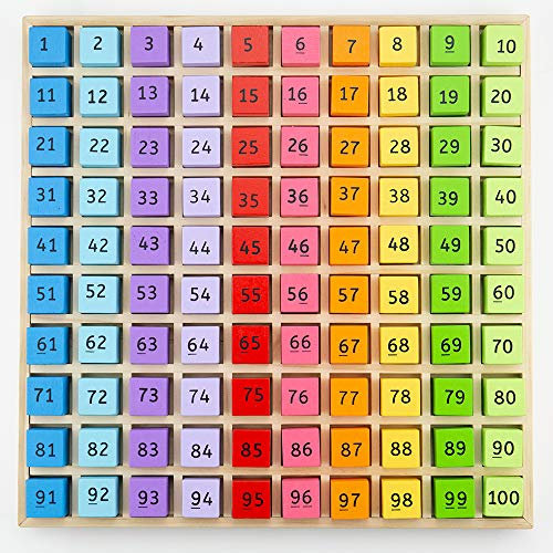 Bigjigs Toys Wooden Number Counting Tray, Maths Games, Board Game, Educational Toys, Teacher Supplies, Montessori Toys