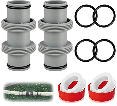 Adaptador Manguera Piscina 38mm,Conectores de Manguera de 38 mm a 38 mm de Diámetro,Conector Recto Para Piscina,Adaptador de Conexión de Manguera de Bomba de Filtro de Arena para Intex/Bestway