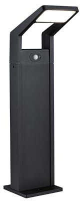 Paulmann 94860 LED Pollerleuchte Juntea Bewegungsmelder IP44 585mm 3000K 11W 900lm 230V Anthrazit Aluminium Außenleuchte