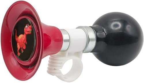 YeloYolker klaxon de vélo pour Enfants, klaxon de Guidon de vélo pour garçons, Enfants en Bas âge Accessoires de vélo universels pour Tricycle, vélo d'équilibre, Scooter(T-Rex)