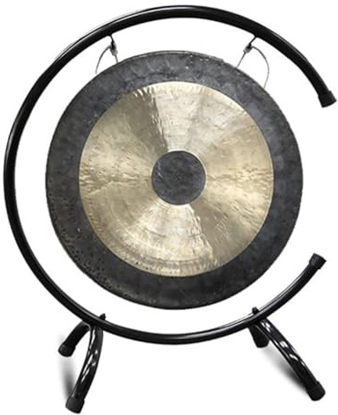 Gong with Stand and Wooden Beater - Traditional Chinese Chau Gong for Large Song and Dance Troupes and Symphony Orchestra