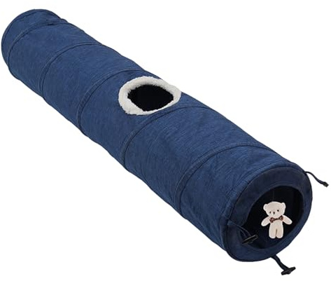 Túnel para Perros Plegable, Tubo Interactivo para Perros, túnel Interior Plegable para Gatos, túnelde Entrenamiento Oculto, Juguete de Ejercicio para Animales pequeños para Sala de Estar, Patio