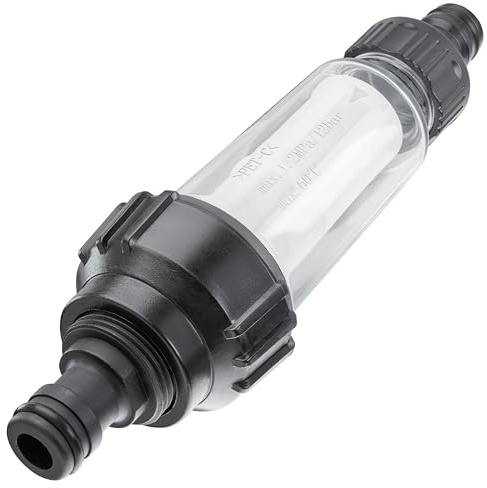 POPPSTAR Filtro dell'Acqua 3/4 per Tubo da Giardino/idropulitrice, con Adattatore
