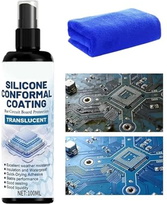Spray Per Rivestimento Conforme In Silicone - Sigillante Impermeabile Trasparente Da 100 Ml | Spray Per Rivestimento Conforme Per Circuiti Stampati | Per Schede Di Controllo Di Assemblaggio PCB Per In