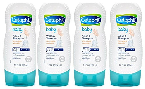 Cetaphil Baby Wash and Shampoo with Organic Calendula, 7.8 Ounce TApfsF, Pack of 4